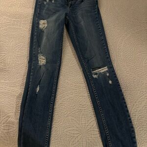Paige Distressed Blue Jeans